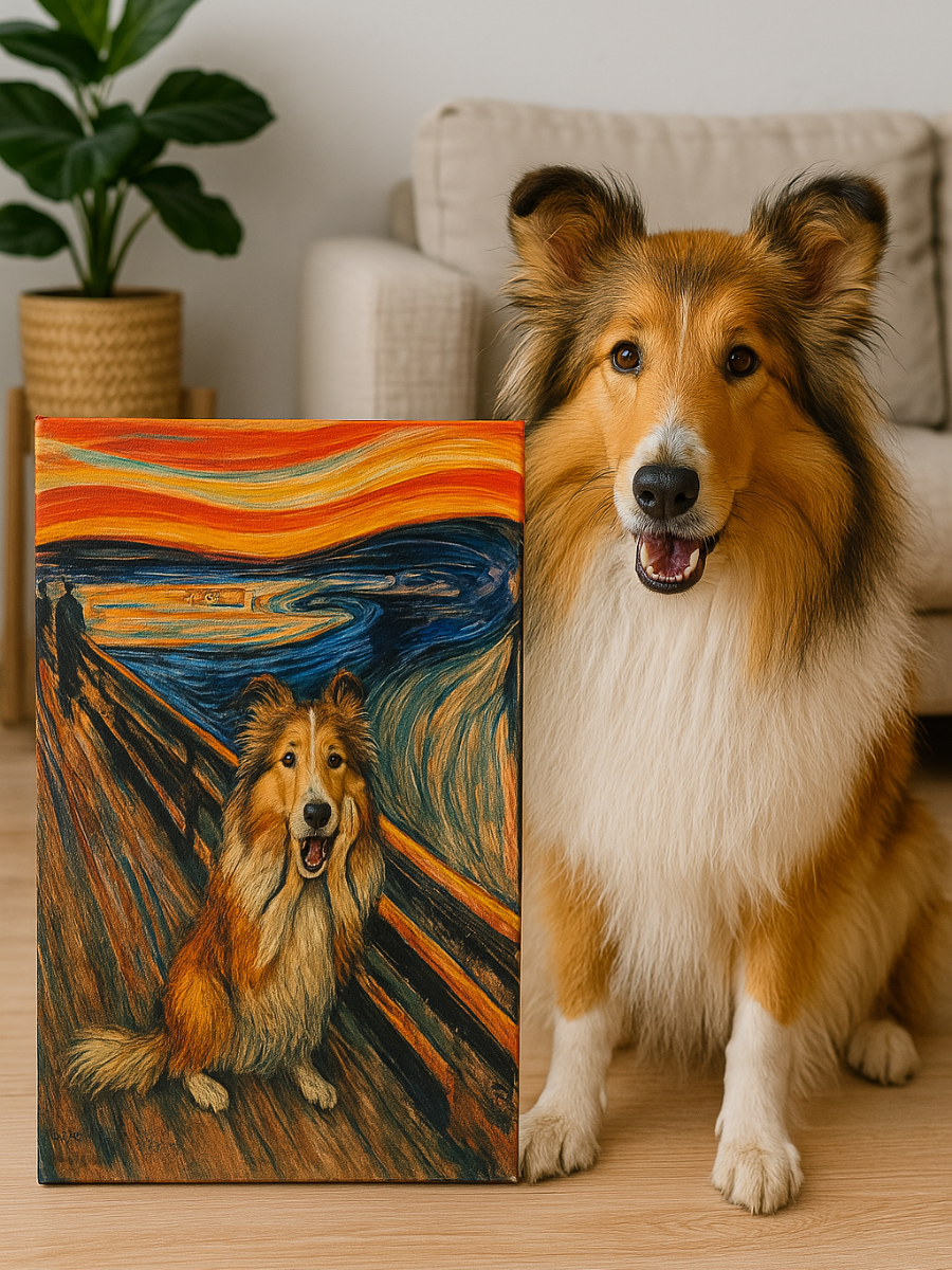 Custom Pet Artwork - The Scream Inspired