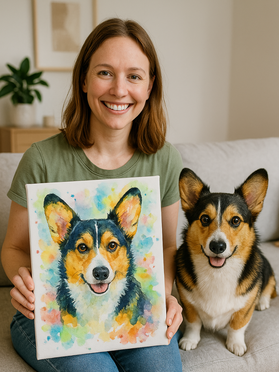 Custom Pet Artwork - Watercolour Style