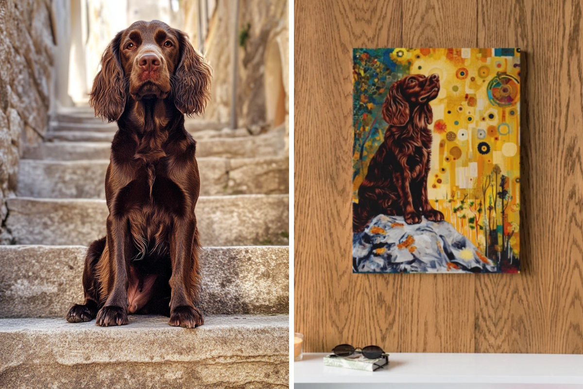 Custom Pet Artwork - Gustav Klimt Inspired