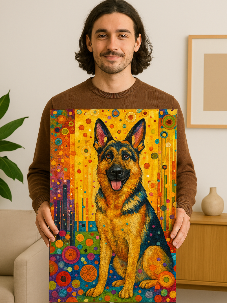 Custom Pet Artwork - Gustav Klimt Inspired