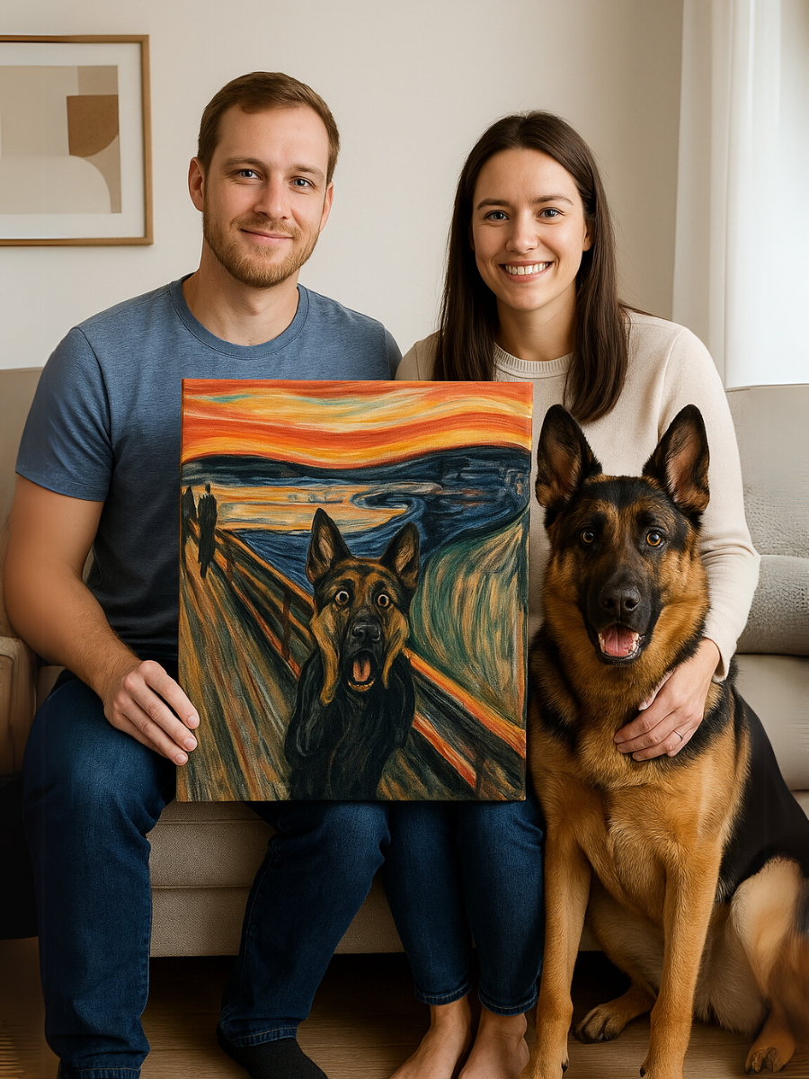 Custom Pet Artwork - The Scream Inspired