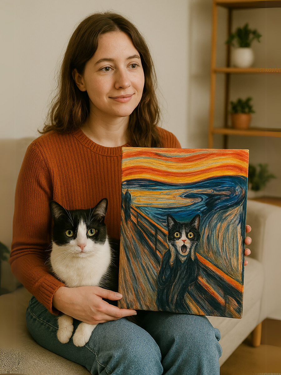 Custom Pet Artwork - The Scream Inspired