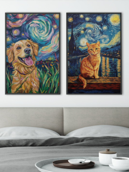 Custom Pet Artwork - Van Gogh Inspired