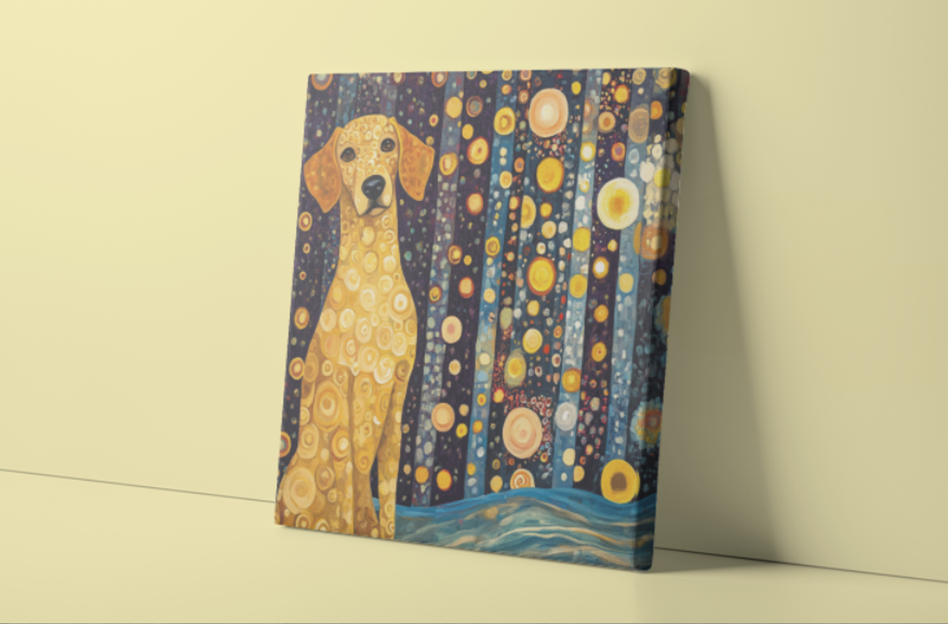 Custom Pet Artwork - Gustav Klimt Inspired